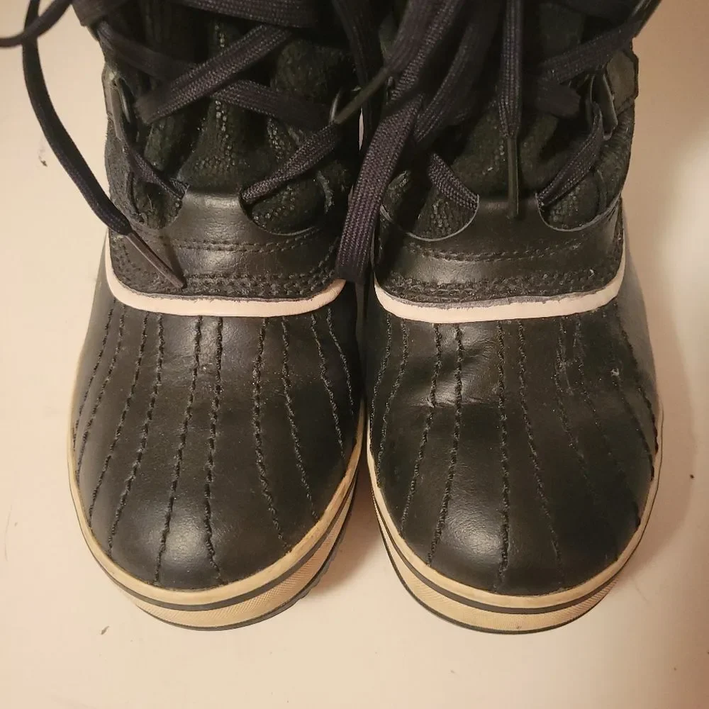 Sorel Tivoli Mid Black Leather Waterproof Boots - Picture 14 of 15